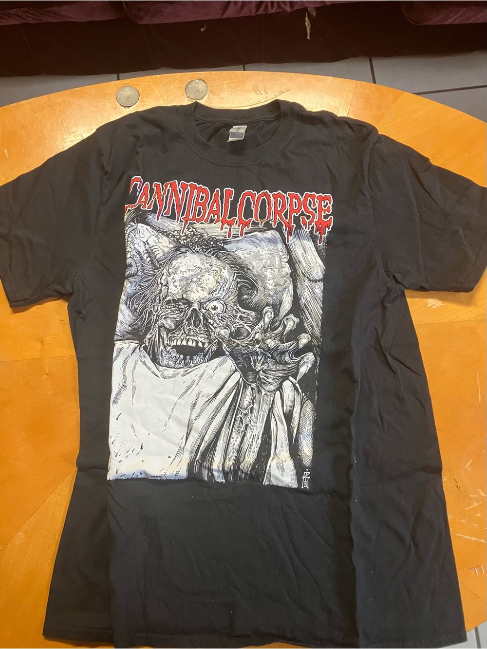 Cannibal Corpse Death Metal Band T Shirt Mens Large Black Vince Locke